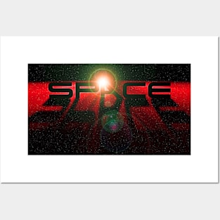 Space Design - Red Posters and Art